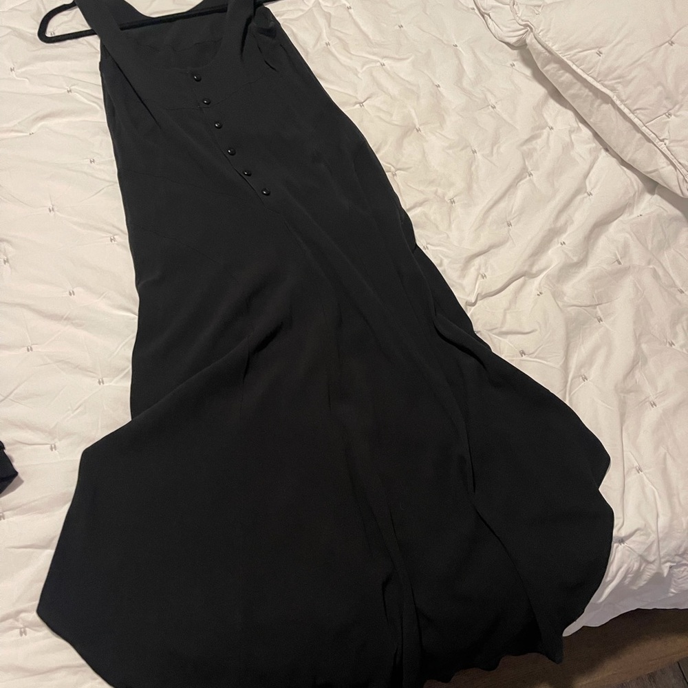 Chanel High low black dress